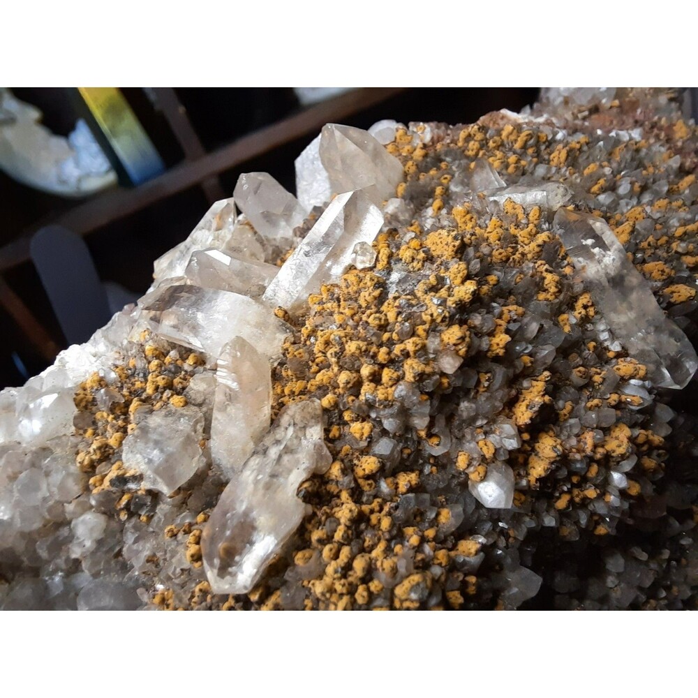 Rare Quartz , Calcite and Stilpnomelane Crystal Cluster from Rocarri Quarry - Picture 6 of 8